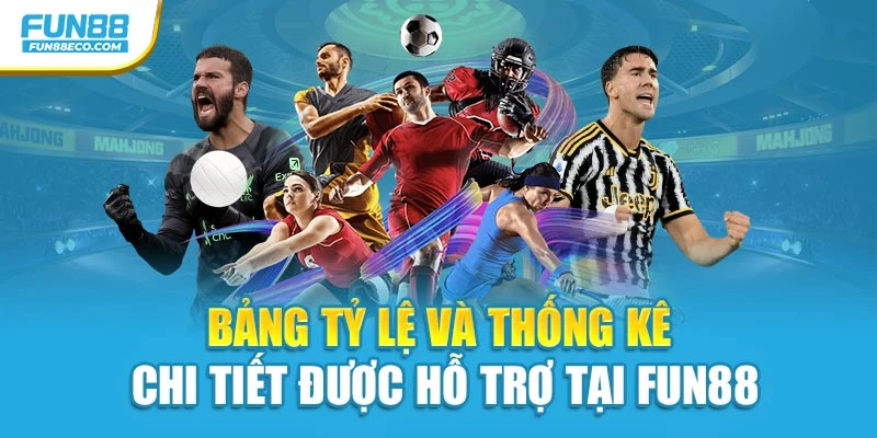 Bảng tỷ lệ và thống kê chi tiết được hỗ trợ tại Fun88