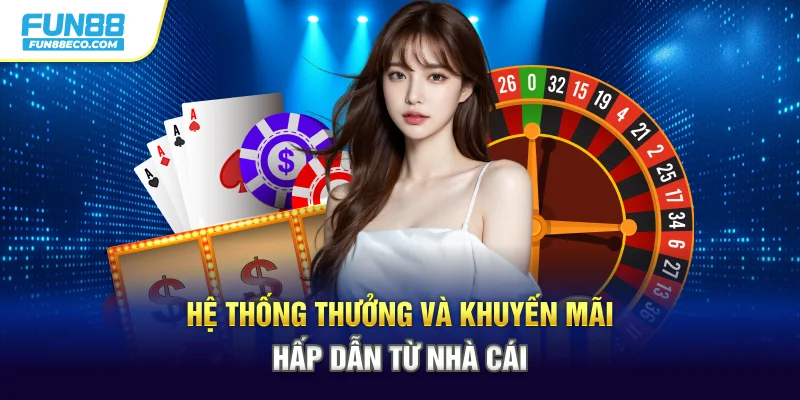 Hệ thống thưởng và khuyến mãi hấp dẫn từ nhà cái